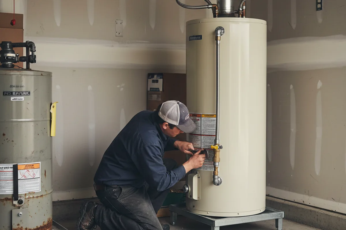Water heater and shutoff valve replacement in East Bridgewater